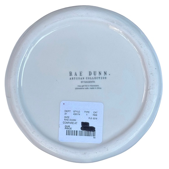 Rae Dunn FLOUR Canister White Black Large Letter Flat Lid Dimples NWT 2018 OG - Picture 9 of 15